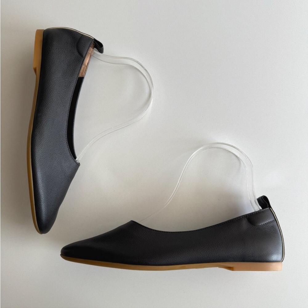 Everlane Black Pebbled Leather Women's Flats